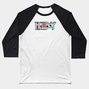 Retro 3D Glasses Style - Hellboy text Baseball T-Shirt